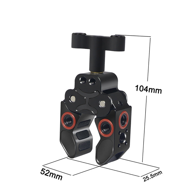 FEICHAO KF44097 Anti-slip Camera Clamp Mount Gimbal Magic Arm Crab Claw with 1/4" and 3/8" Adapter for DSLR/LED Lights