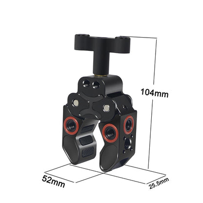 FEICHAO KF44097 Anti-slip Camera Clamp Mount Gimbal Magic Arm Crab Claw with 1/4" and 3/8" Adapter for DSLR/LED Lights