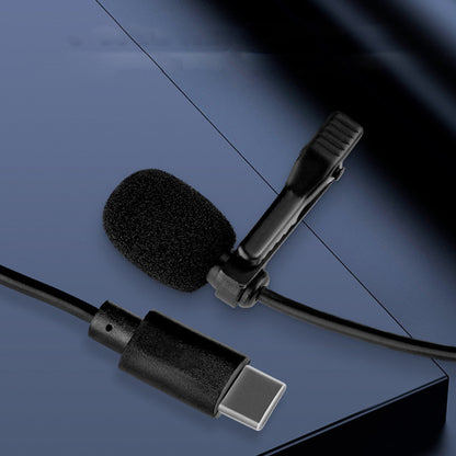 YELANGU MY2-C Clip-on Lapel Mic Mini Recording Microphone for Android Type-C Device (YLG9926B-C)