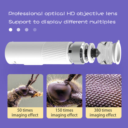 DDL-M1 50X-1000X Kids Students LED WiFi Microscope with Optical Glass Lens for School Lab Education