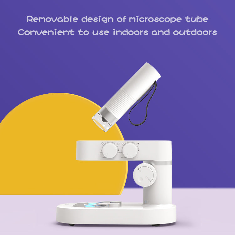 DDL-M1 50X-1000X Kids Students LED WiFi Microscope with Optical Glass Lens for School Lab Education