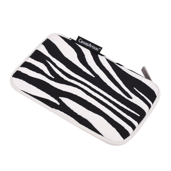 CANVASARTISAN H33-S21 Zebra Stripes Polyester Digital Accessories Storage Bag Power Bank Phone Charger Mouse Storage Case