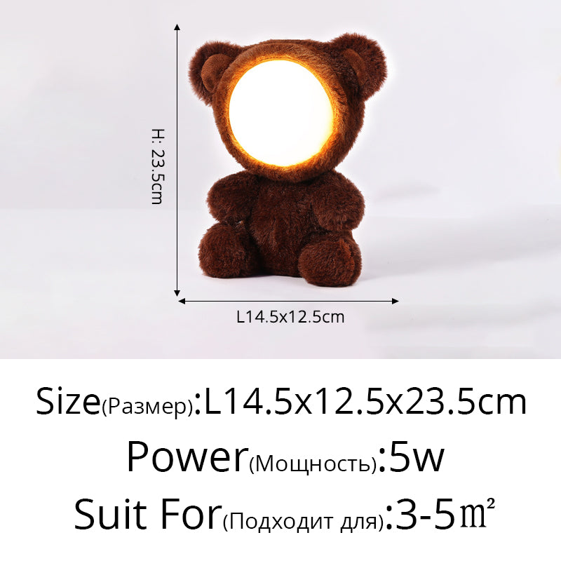 LJC-160 Cute Plush Toy Wireless Bluetooth Speaker Night Light Gifts for Kids Baby Teenage Girls Boys