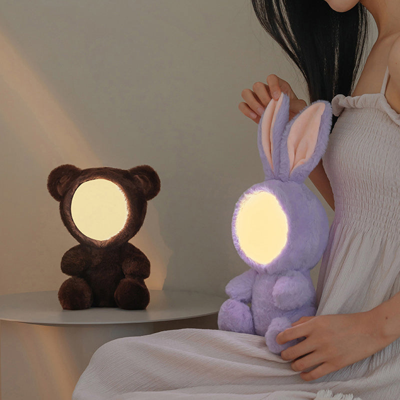 LJC-160 Cute Plush Toy Wireless Bluetooth Speaker Night Light Gifts for Kids Baby Teenage Girls Boys