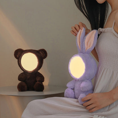LJC-160 Cute Plush Toy Wireless Bluetooth Speaker Night Light Gifts for Kids Baby Teenage Girls Boys