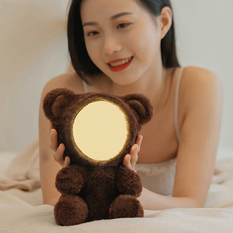 LJC-160 Cute Plush Toy Wireless Bluetooth Speaker Night Light Gifts for Kids Baby Teenage Girls Boys