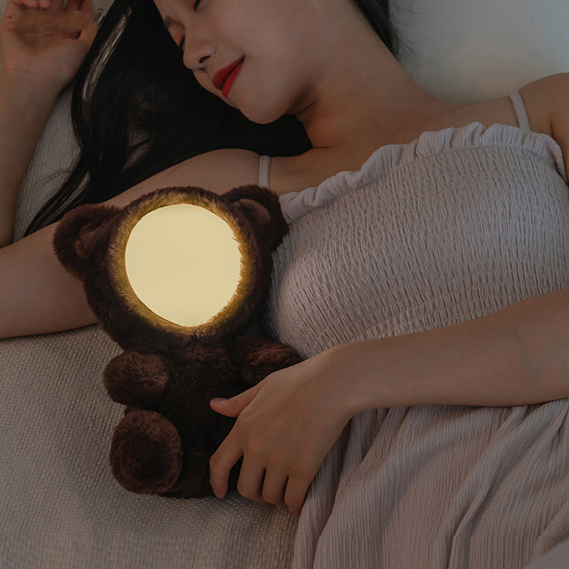 LJC-160 Cute Plush Toy Wireless Bluetooth Speaker Night Light Gifts for Kids Baby Teenage Girls Boys