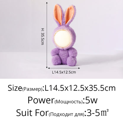 LJC-160 Cute Plush Toy Wireless Bluetooth Speaker Night Light Gifts for Kids Baby Teenage Girls Boys
