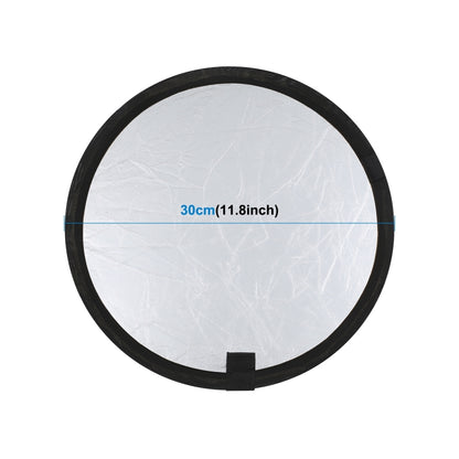 PULUZ PU5103 2 in 1 Gold and Silver Reflector Board Collapsible 30cm Reflector Photography Tool