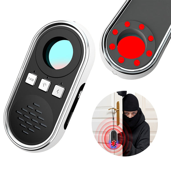 Mini Travel Hotel Camera Finder Sound Alarm Wireless Hidden Spy Camera Detector with LED Flashlight