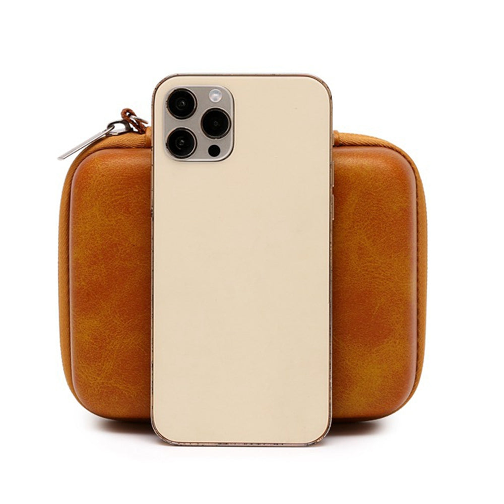 For DJI Action 2 Sports Camera Portable Storage Bag Zipper PU+EVA Shockproof Carrying Case