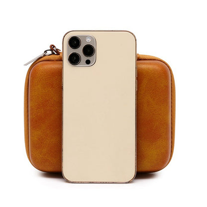 For DJI Action 2 Sports Camera Portable Storage Bag Zipper PU+EVA Shockproof Carrying Case