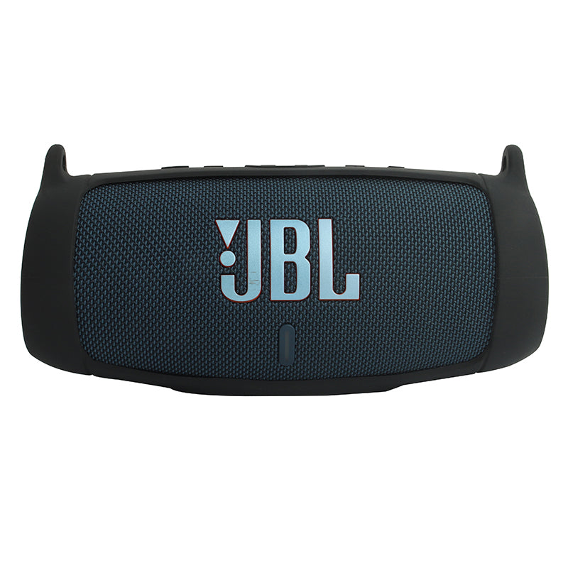 For JBL Charge 5 Silicone Carrying Case Bluetooth Speaker Anti-drop Protective Cover with Shoulder Strap and Carabiner