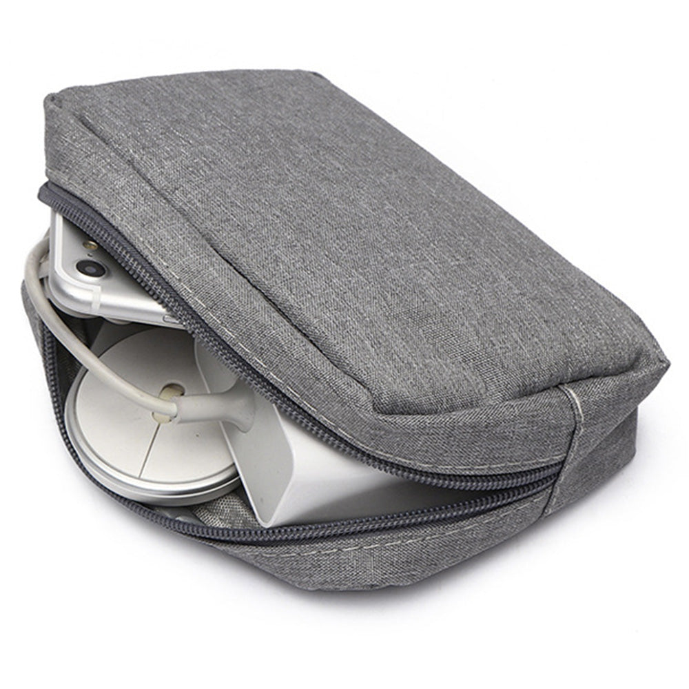 ZZRS Digital Storage Bag Power Bank Data Cable Charger Electronics Accessories Portable Pouch (Size: S)