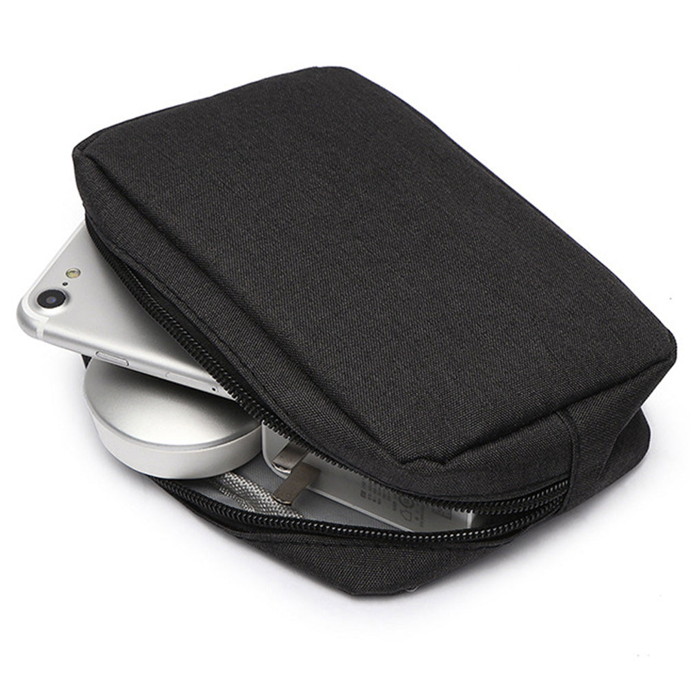 ZZRS Digital Storage Bag Power Bank Data Cable Charger Electronics Accessories Portable Pouch (Size: S)