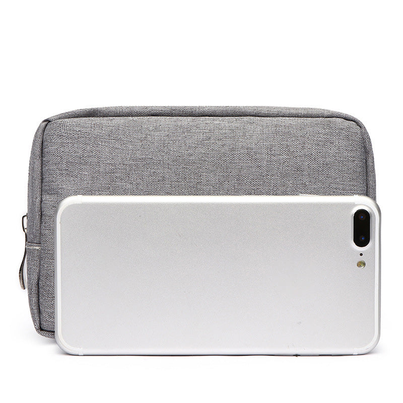 ZZRS Digital Storage Bag Power Bank Data Cable Charger Electronics Accessories Portable Pouch (Size: S)
