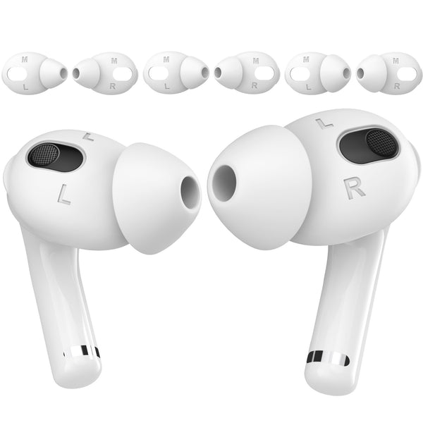 AHASTYLE PT66-3 3 Pairs Earphone Silicone Caps for Apple AirPods 3, Wireless Earbud Eartips Replacement, Size: M