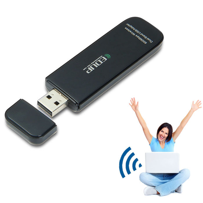 EDUP USB 600Mbps Dual Band 2.4G/5.8G Mini Wifi Adapter (EP-DB1301)