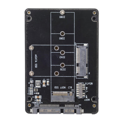 2-in-1 Combo M.2 NGFF B-key & mSATA SSD to SATA 3.0 Adapter Converter Case Enclosure