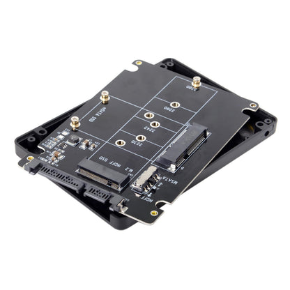2-in-1 Combo M.2 NGFF B-key & mSATA SSD to SATA 3.0 Adapter Converter Case Enclosure