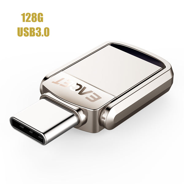 EAGET CU20 Flash Drive Waterproof Shockproof 2 in 1 USB 3.0 + Type C 3.1 U Disk