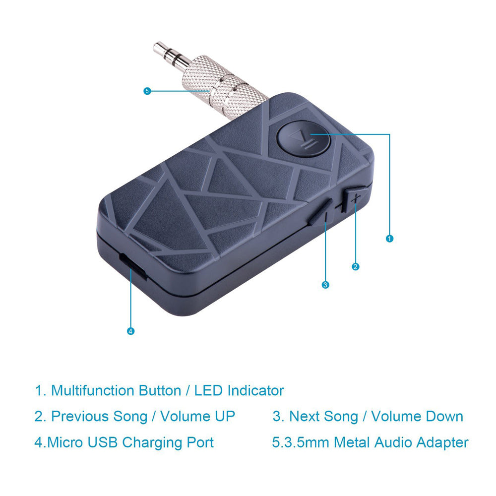 Wireless Bluetooth 4.1 Audio Music Receiver Adapter with 3.5mm Plug (BT06)