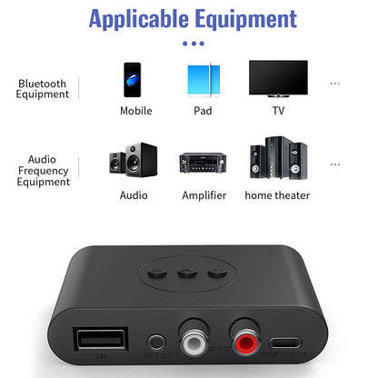 B21 Bluetooth 5.0 Audio Receiver U-Disk RCA 3.5mm AUX Jack Stereo Music Adapter