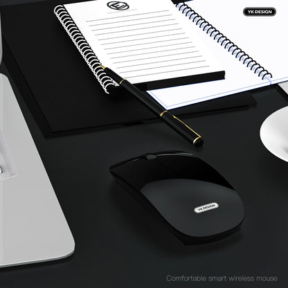 YK-W10 Rechargaeable Noiseless 2.4G Wireless Mouse with Nano Receiver for Notebook, PC, Laptop