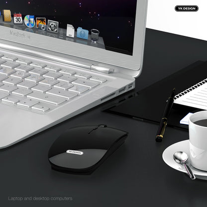 YK-W10 Rechargaeable Noiseless 2.4G Wireless Mouse with Nano Receiver for Notebook, PC, Laptop