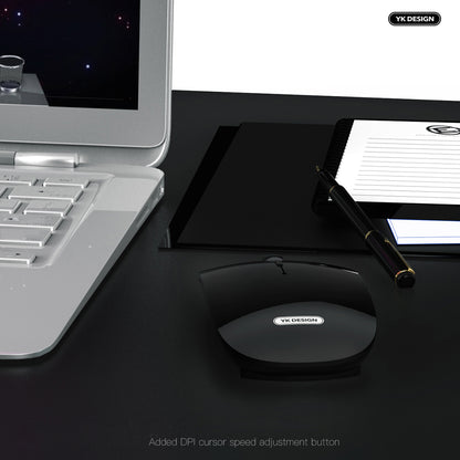 YK-W10 Rechargaeable Noiseless 2.4G Wireless Mouse with Nano Receiver for Notebook, PC, Laptop