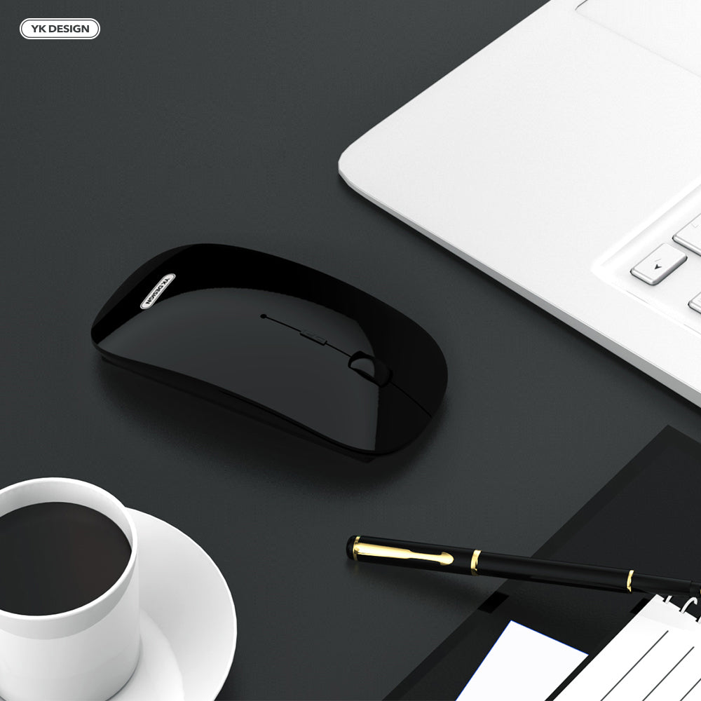 YK-W10 Rechargaeable Noiseless 2.4G Wireless Mouse with Nano Receiver for Notebook, PC, Laptop
