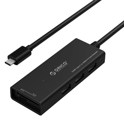 ORICO CH3SF-BK Superspeed USB3.0 Type-C to 3 USB Ports Hub with TF/SD Memory Card Slots for Macbook, Type-C Device