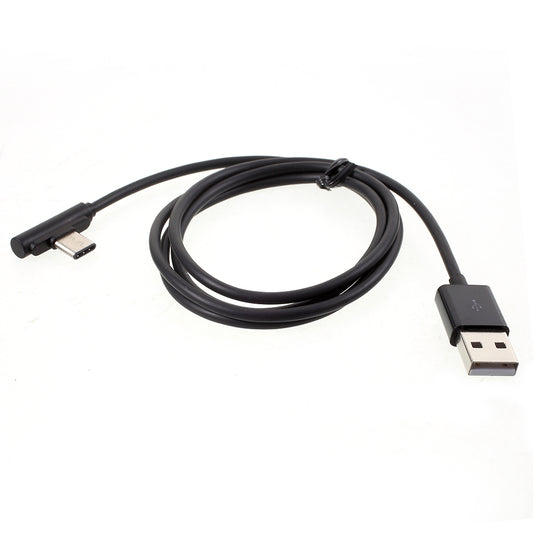1m 90-degree Angled USB Type C USB Charging Data Cord for Samsung Huawei Xiaomi etc