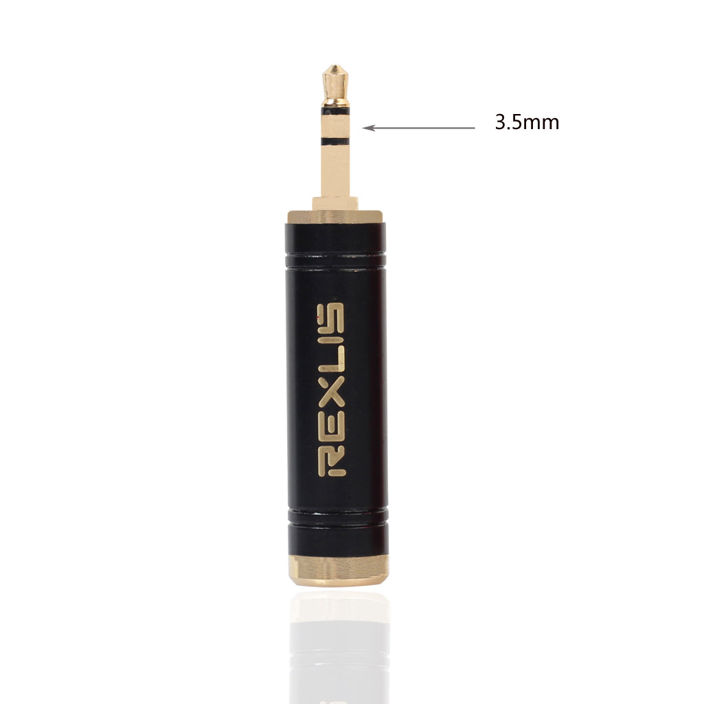REXLIS Gold Plated 3.5mm Male to 6.35mm Female Stereo Audio Adapter