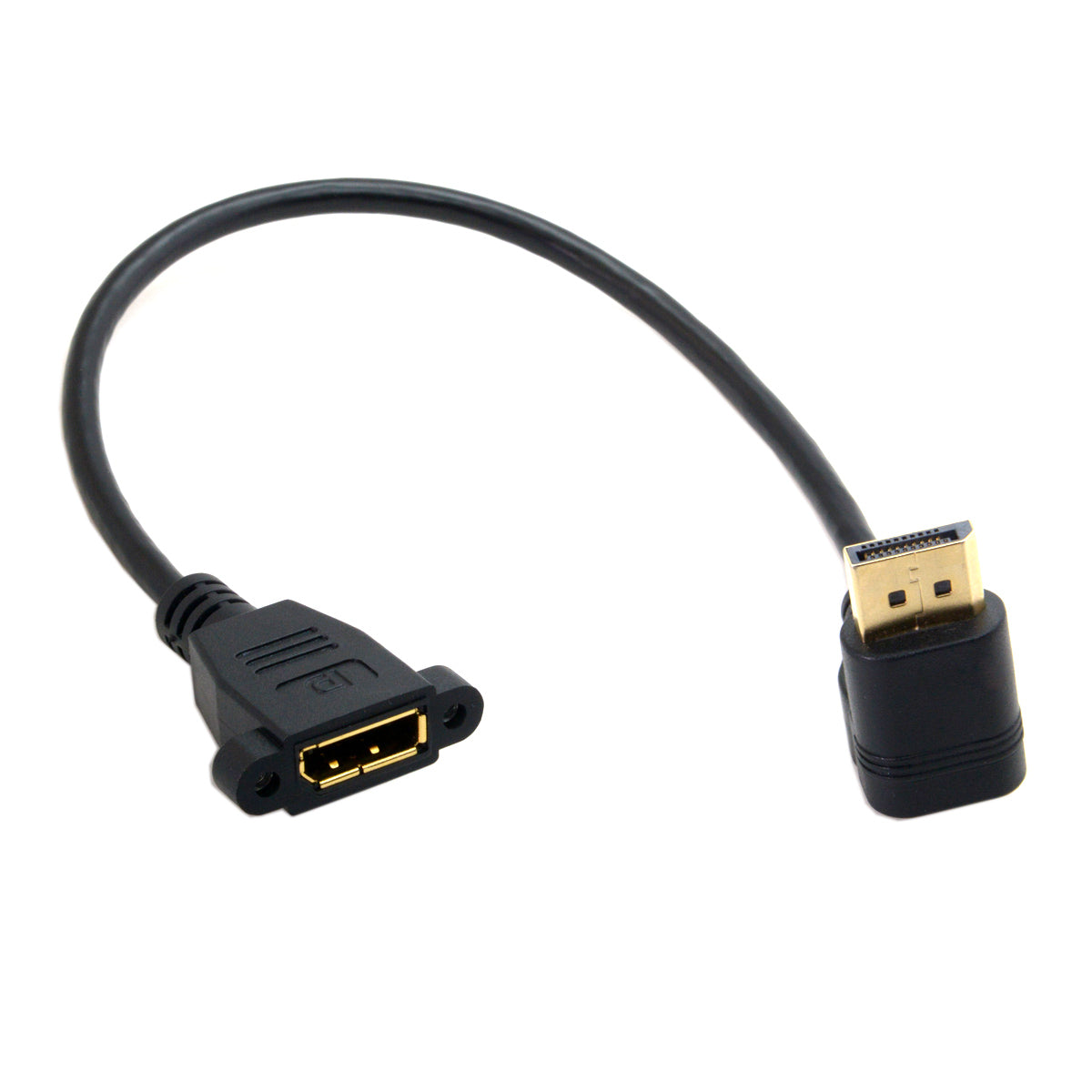 0.3M CY DP-015-DN DisplayPort Male to Female 90 Degree Up Angled Extension Cable