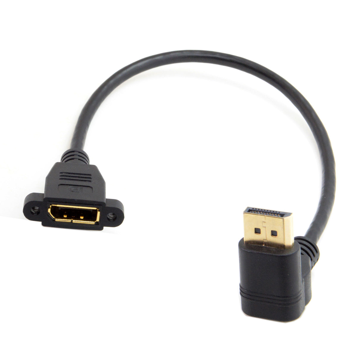 0.3M CY DP-015-DN DisplayPort Male to Female 90 Degree Up Angled Extension Cable