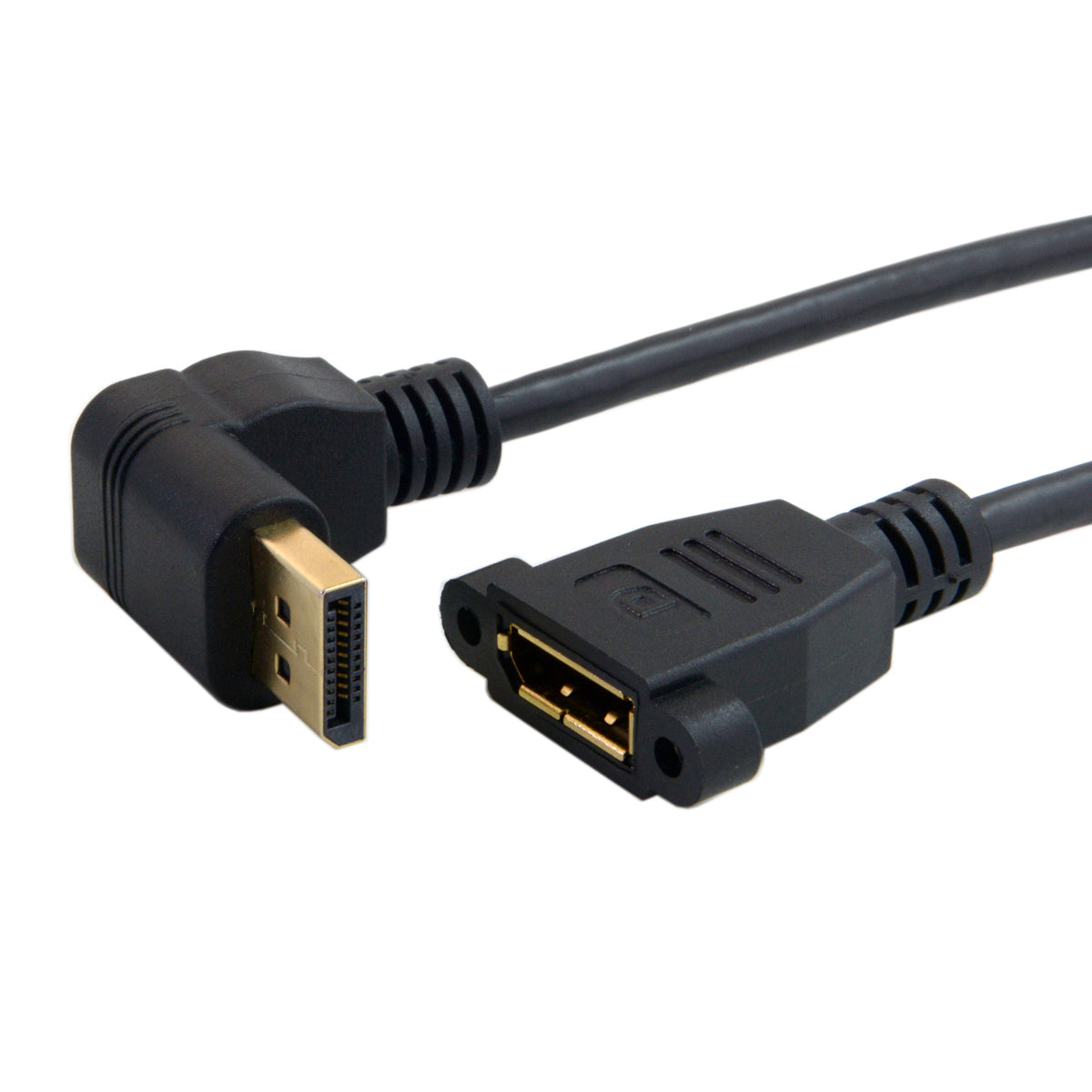 0.3M CY DP-015-DN DisplayPort Male to Female 90 Degree Up Angled Extension Cable