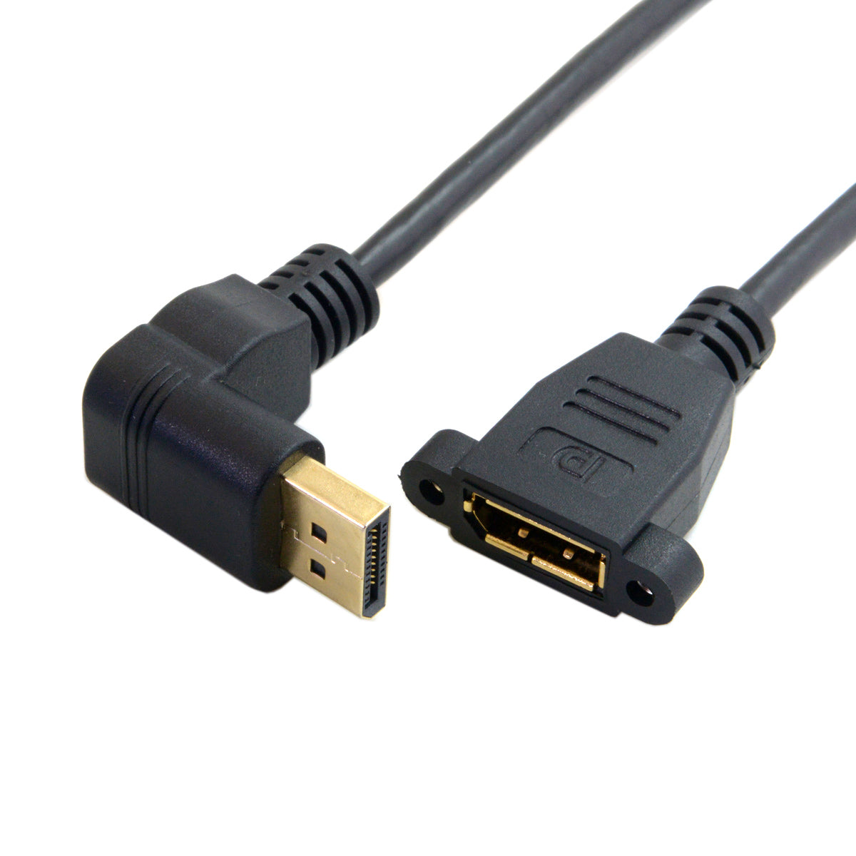 0.3M CY DP-015-DN DisplayPort Male to Female 90 Degree Up Angled Extension Cable