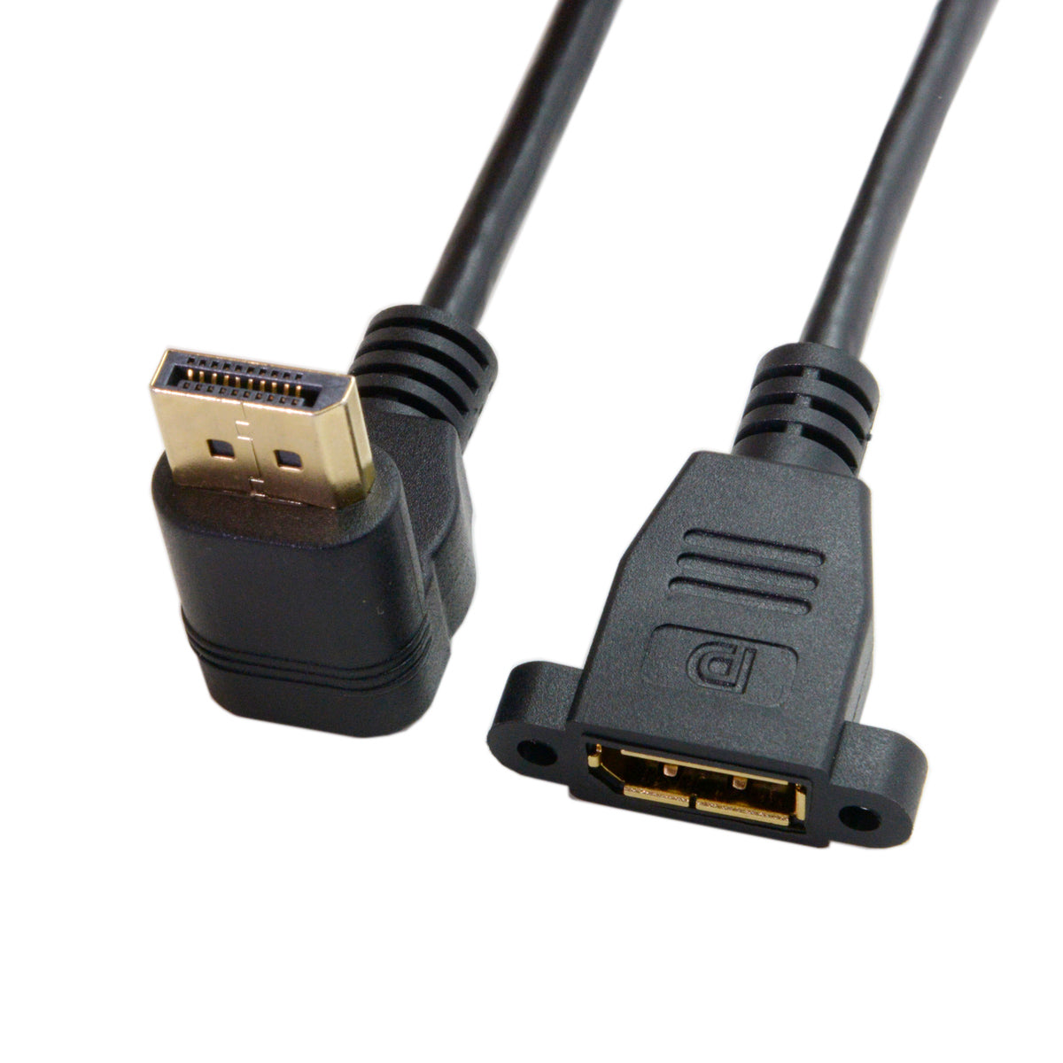 0.3M CY DP-015-DN DisplayPort Male to Female 90 Degree Up Angled Extension Cable