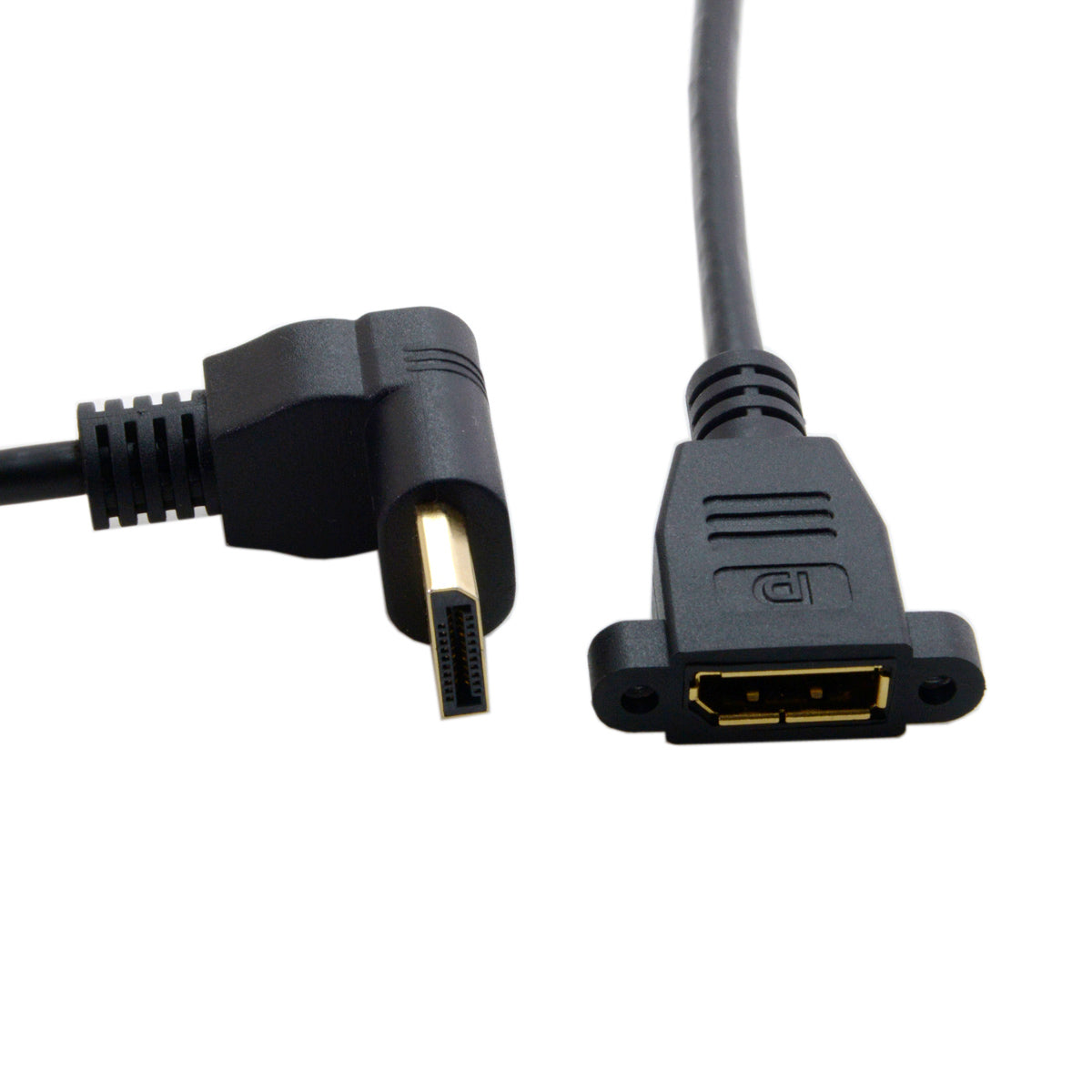 0.3M CY DP-015-DN DisplayPort Male to Female 90 Degree Up Angled Extension Cable