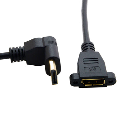 0.3M CY DP-015-DN DisplayPort Male to Female 90 Degree Up Angled Extension Cable