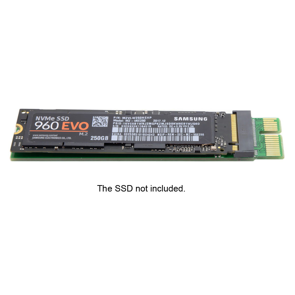 NGFF M-key NVME AHCI SSD to PCI-E 3.0 1x x1 Vertical Adapter for XP941 SM951 PM951 960 EVO SSD