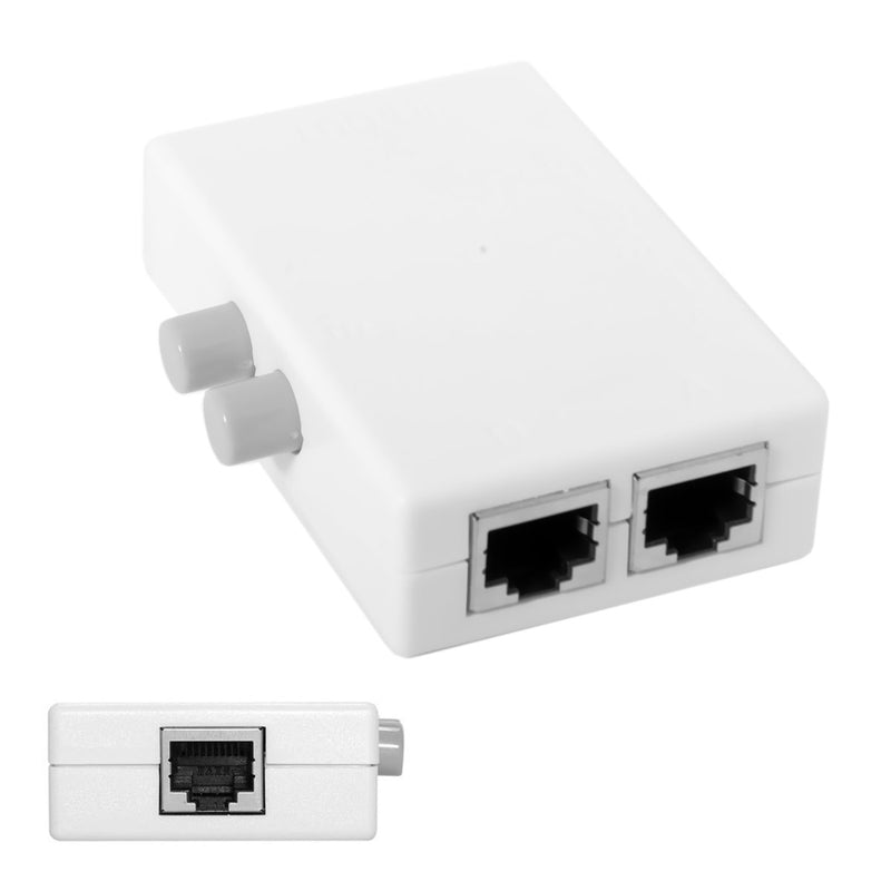 UTP STP 2 in 1 out 2 Ports RJ45 LAN CAT Network Switch Selector Internal External Networking Switcher Splitter Box