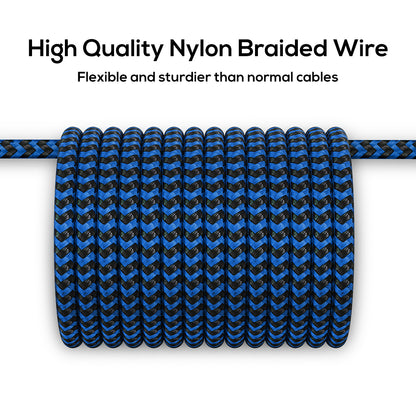 TOPK AM33 360 Degree Round Two-color Nylon Braided Magnetic Type-C USB Charging Cable for Samsung Huawei Xiaomi