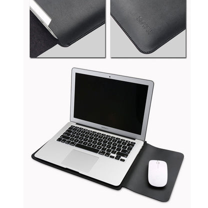 SOYAN Leather Sleeve Pouch with Mouse Pad for MacBook 12-inch with Retina Display (2015)