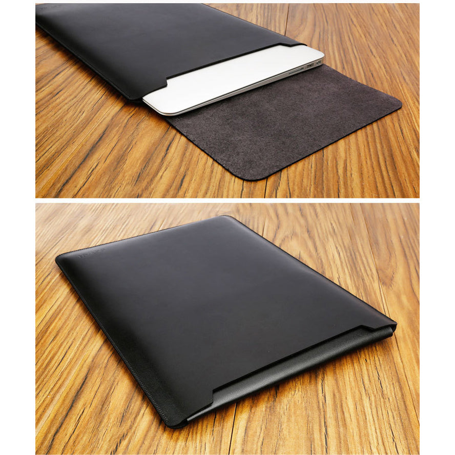 SOYAN Leather Sleeve Pouch with Mouse Pad for MacBook 12-inch with Retina Display (2015)