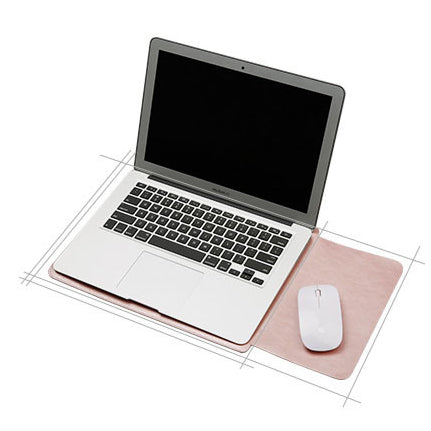 SOYAN Leather Sleeve Pouch with Mouse Pad for MacBook 12-inch with Retina Display (2015)