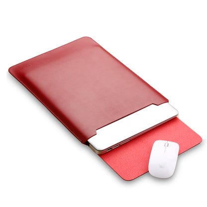 SOYAN Leather Sleeve Pouch with Mouse Pad for MacBook 12-inch with Retina Display (2015)