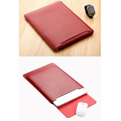 SOYAN Leather Sleeve Pouch with Mouse Pad for MacBook 12-inch with Retina Display (2015)