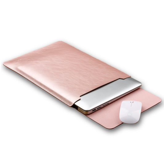 SOYAN Leather Sleeve Pouch with Mouse Pad for MacBook 12-inch with Retina Display (2015)